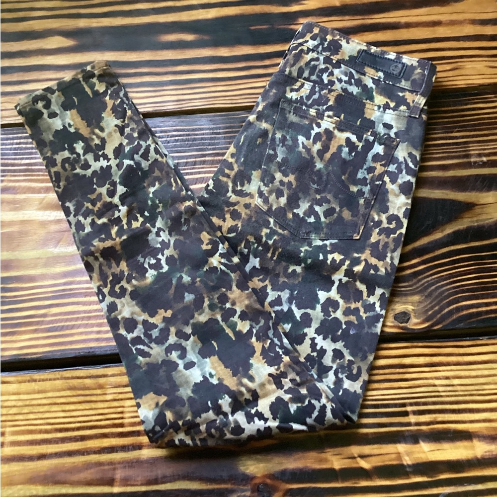 AG Adriano Goldschmied Leopard Print Skinny Pants Size 27